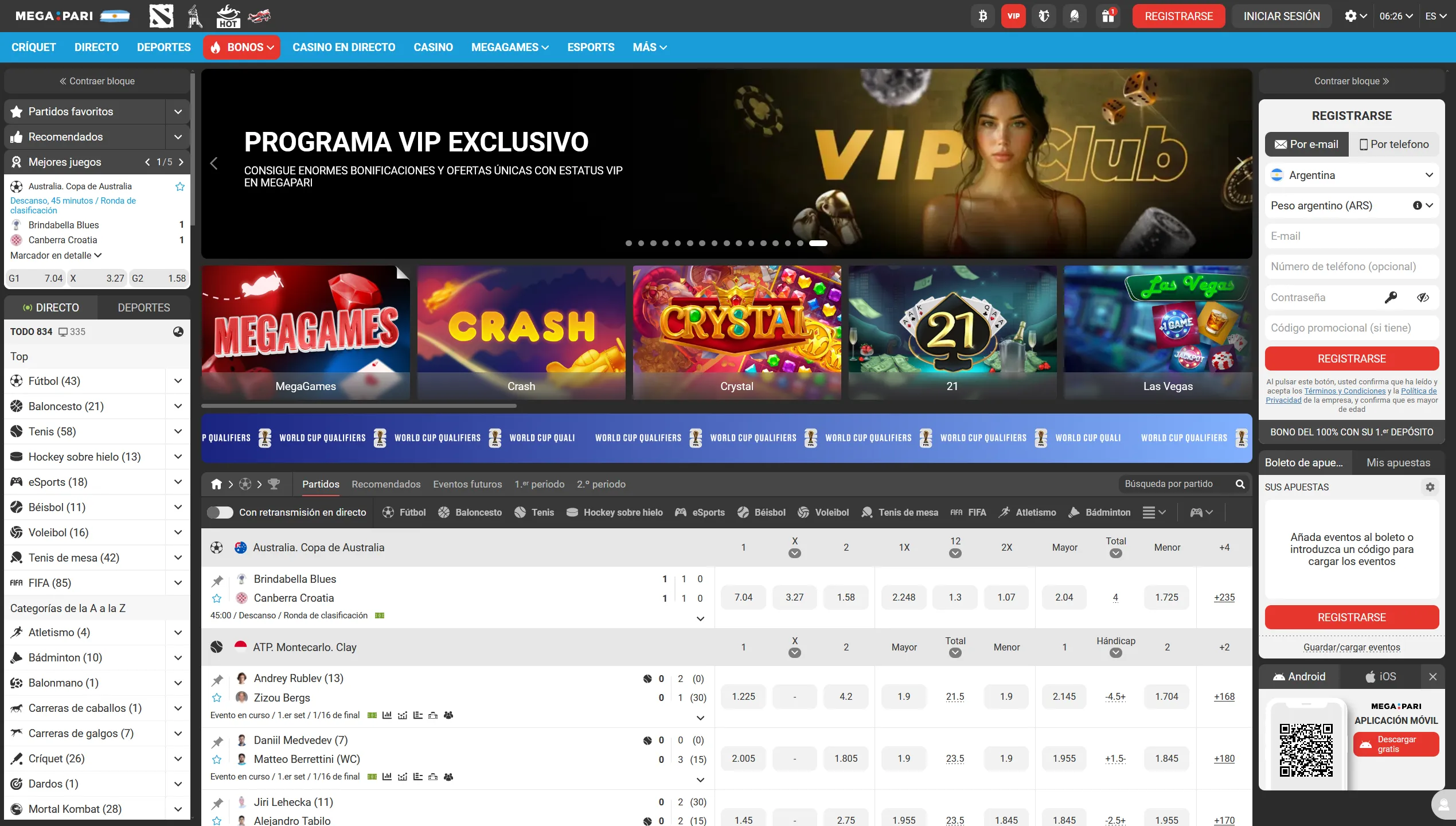 Megapari apuestas: cuotas, mercados en vivo y valor para el jugador